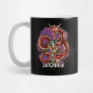 warrior with dragon Mug